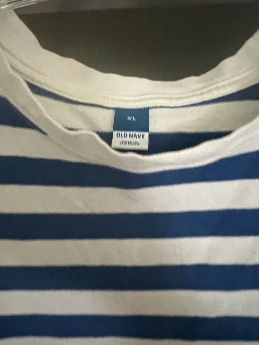 Old Navy "Vintage Crew Neck Maxi Dress" Blue & White Stripe - Size XL - Picture 3 of 4